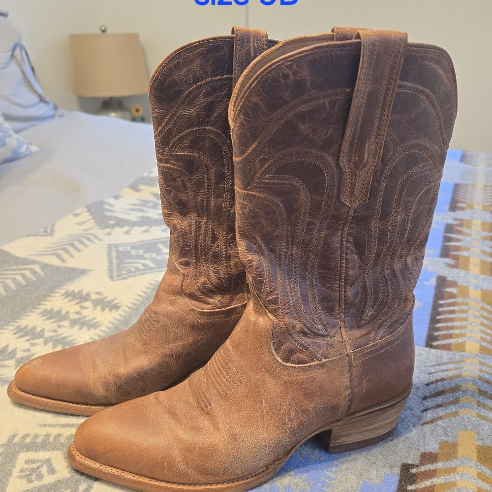 Tecovas Brown Mid-calf Boots with Western Stitching
